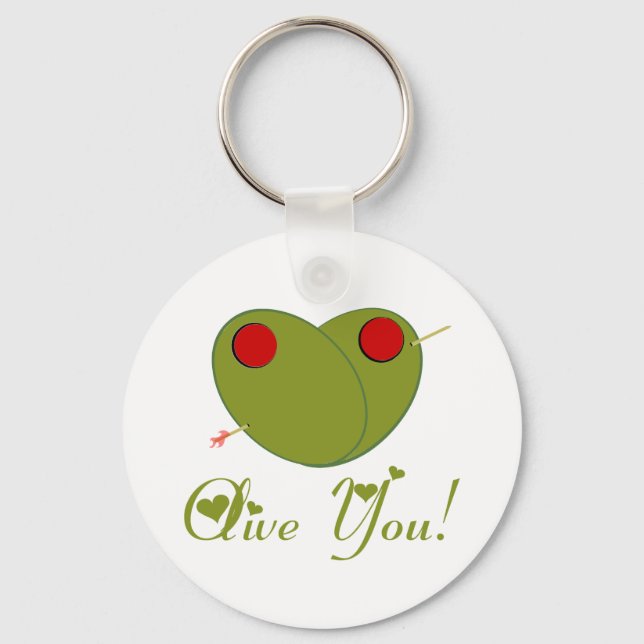 Olive You! Key Ring (Front)