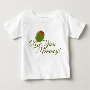 "Olive You Mummy" Cute Baby bodysuit