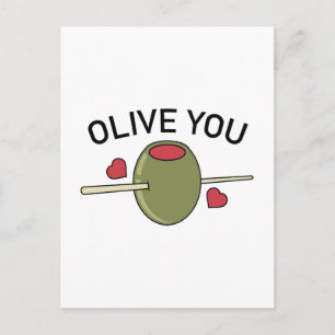 Olive You Postcard