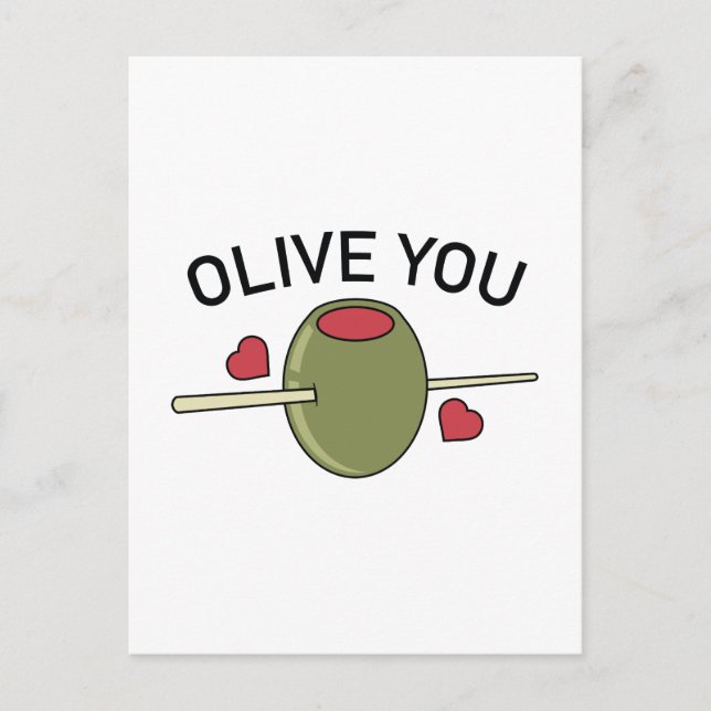Olive You Postcard (Front)