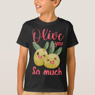 Olive You So Much Funny Food Pun Baby T-Shirt