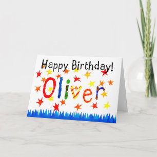 'Oliver' Birthday Card
