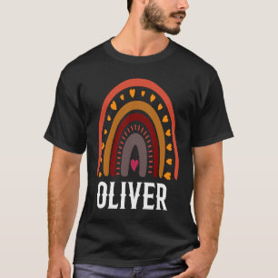Oliver Colorful Rainbow  men boy baby name idea T-Shirt