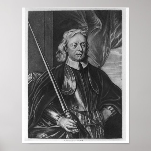 Oliver Cromwell  illustration Poster (Front)