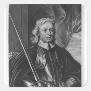Oliver Cromwell  illustration Square Sticker