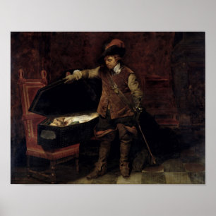 Oliver Cromwell Opening the Coffin of Charles Poster