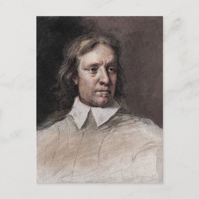 Oliver Cromwell Portrait Postcard (Front)