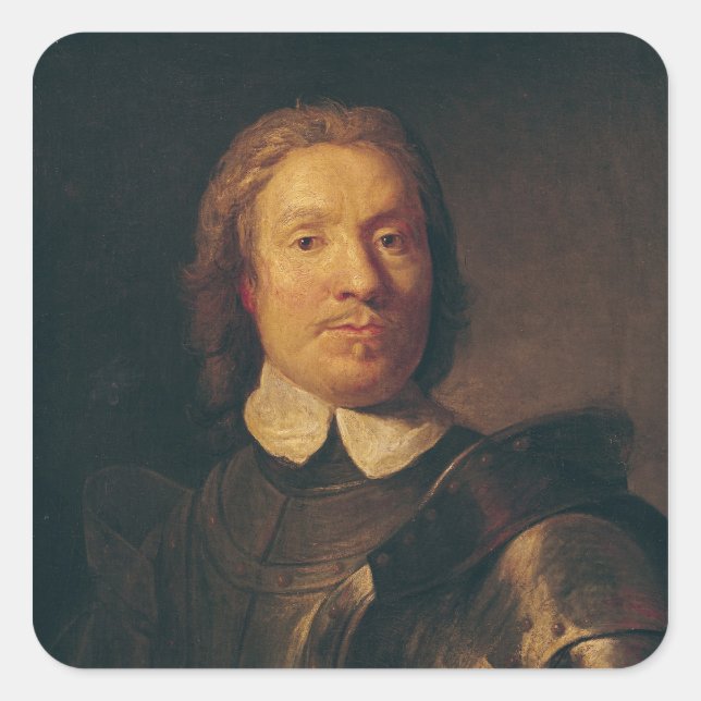 Oliver Cromwell Square Sticker (Front)