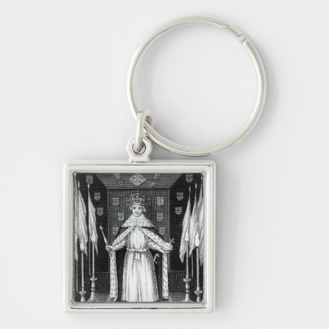 Oliver Cromwell  standing in state; Key Ring (Front)
