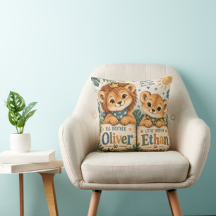 Oliver Ethan Lion Brothers Kids Pillow