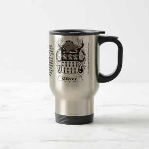 Oliver Family Coat of Arms on a Travel Mug