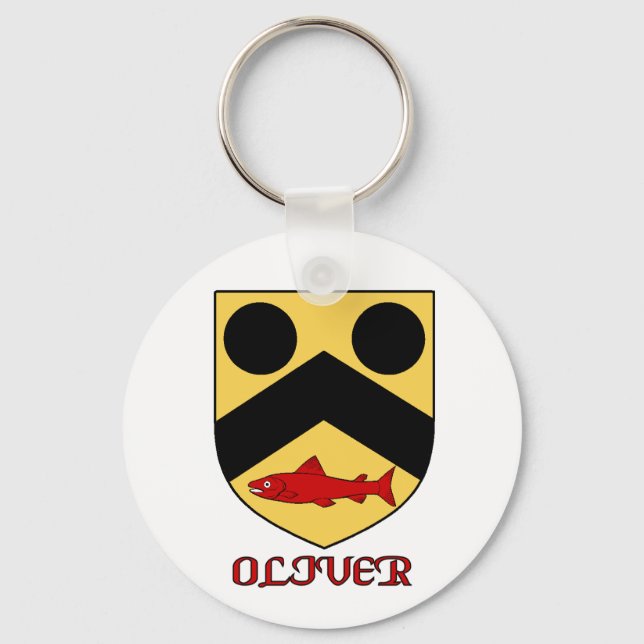 Oliver Family Shield Keychain (Front)