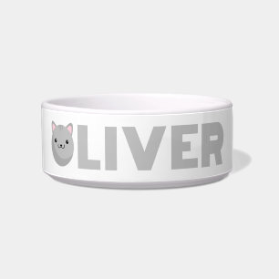 Oliver Grey or Ginger Cat Bowl