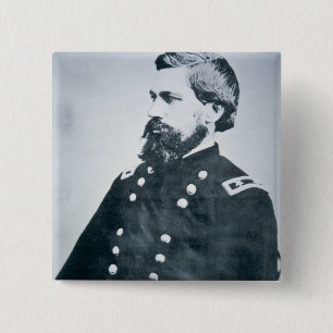 Oliver Otis Howard (b/w photo) 15 Cm Square Badge