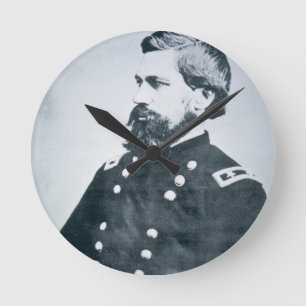 Oliver Otis Howard (b/w photo) Round Clock