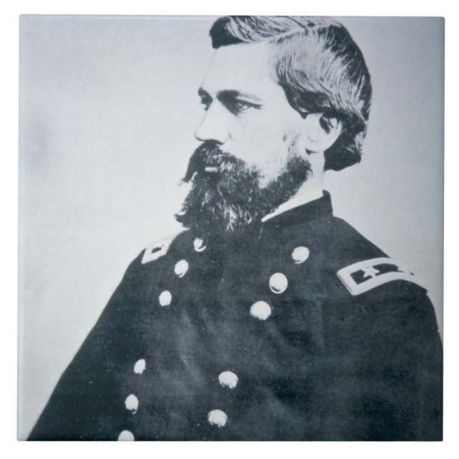 Oliver Otis Howard (b/w photo) Tile (Front)