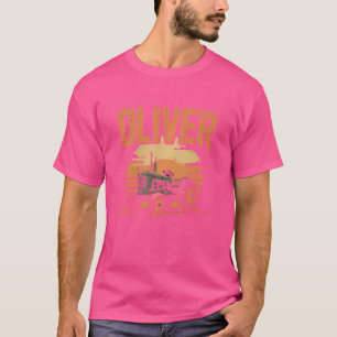 Oliver Personalised Nametag Tractor For Oliver T-Shirt