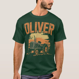 Oliver Personalized Nametag Tractor for OLIVER - d T-Shirt