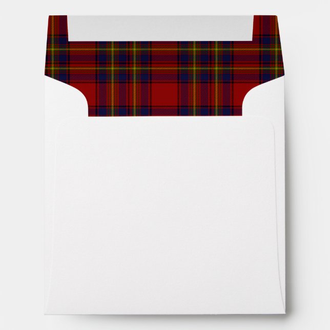 Oliver tartan red yellow blue plaid envelopes (Back (Bottom))