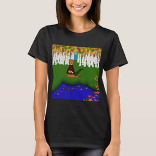 Oliver The Otter at River Wolf Lake in Autumn T-Shirt