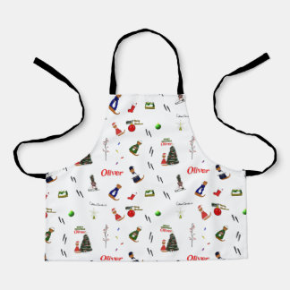 Oliver The Otter Christmas Random Pattern Apron