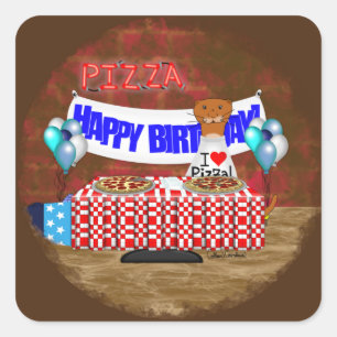 Oliver The Otter is 6 Years Old! Happy Birthday Square Sticker