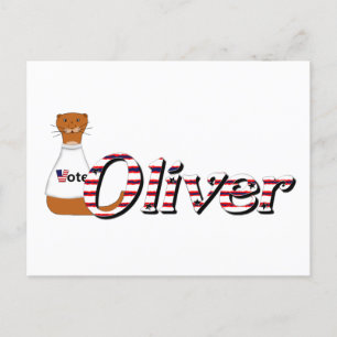 Oliver The Otter Says Get Out and Vote! Postcard