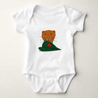 Oliver The Otter Studies a Ladybug  Baby Bodysuit