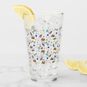 Oliver The Otter Summer Beach Vacation Pattern Glass