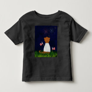 Oliver The Otter Watching Fireworks Toddler T-Shirt