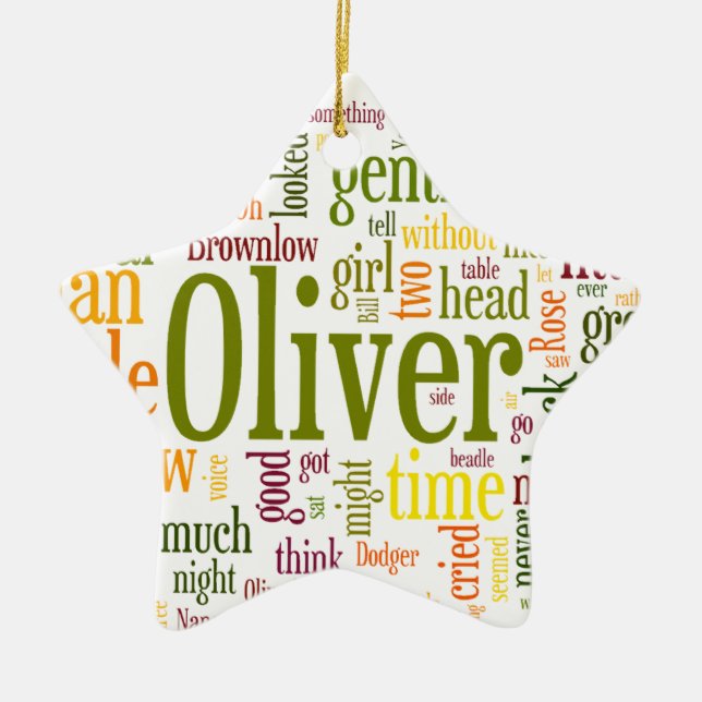 Oliver Twist Ceramic Tree Decoration (Front)