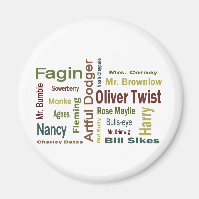 Oliver Twist Characters Magnet (Front)