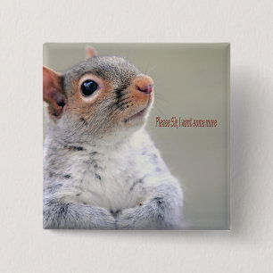 Oliver Twist Squirrel 15 Cm Square Badge