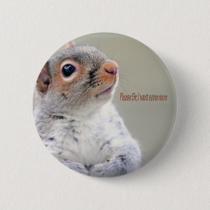 Oliver Twist Squirrel 6 Cm Round Badge