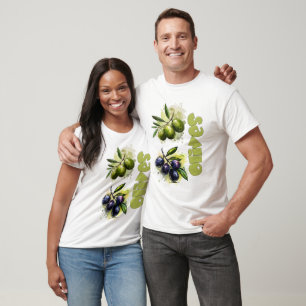 Olives  and Olive Oil- Botanical Organic زيتون زيت T-Shirt