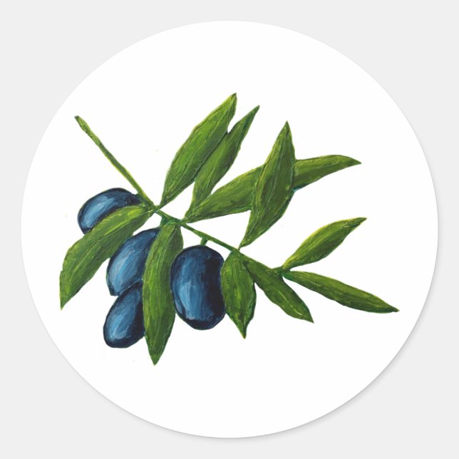 olives classic round sticker (Front)