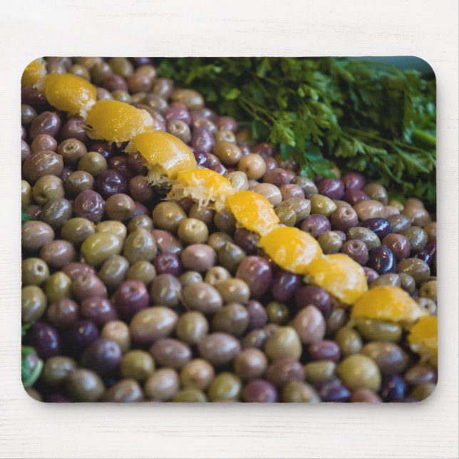 Olives Displayed At Market Mouse Pad (Front)