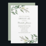 Olives. Flowers Sweet 16. Summer 16th birthday Invitation<br><div class="desc">Sweet 16 birthday invitation with olives. Contact me,  please,  if you need additional items.</div>