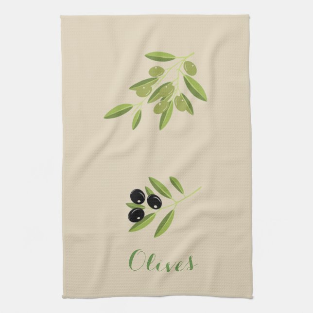 Olives Tea Towel (Vertical)