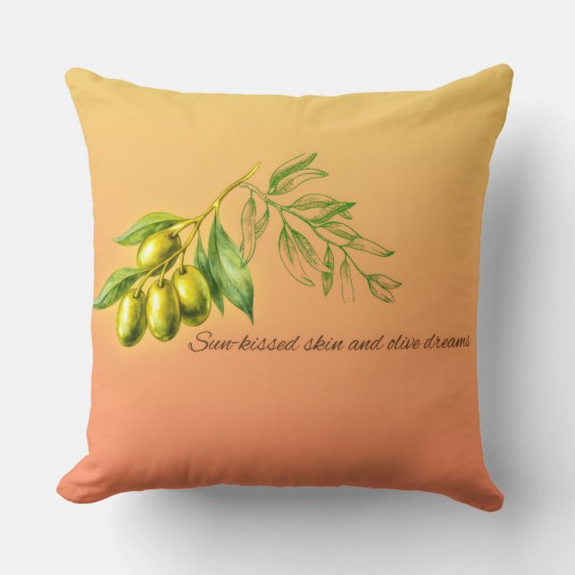 Olives throw pillow (Front)