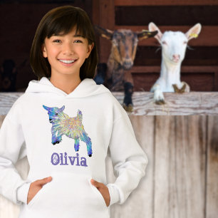 Olivia Add Name Cute Baby Goat Farm Animal Art