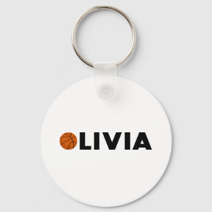 Olivia Basketball Key Ring