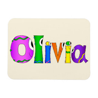 "Olivia" Cartoon Character Name Magnet