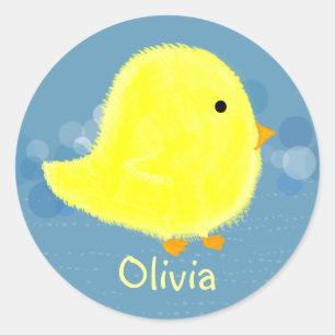 Olivia Cute Baby Chick Sticker