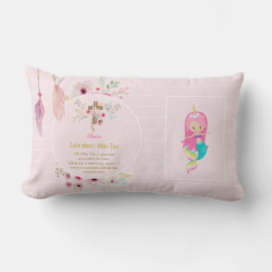 OLIVIA - Girls Name Meaning Gift - Mermaid Unicorn Lumbar Cushion