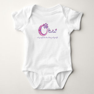 Olivia girls name meaning O monogram shirt