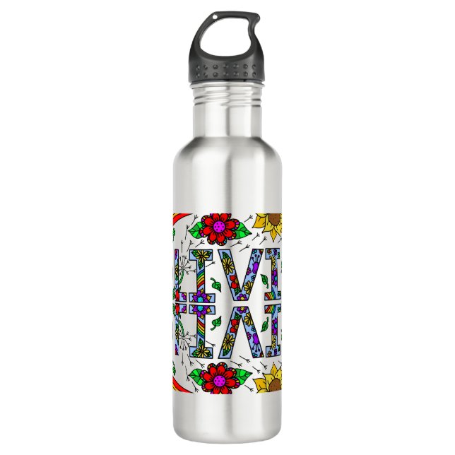 Olivia, Girl's Name Whimsical Art   Aluminium Wate 710 Ml Water Bottle (Front)