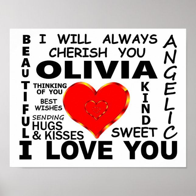 Olivia I Love You Poster (Front)