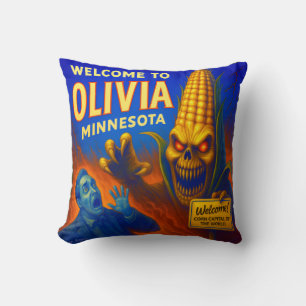OLIVIA, MINNESOTA - CORN CAPITAL OF THE WORLD. CUSHION