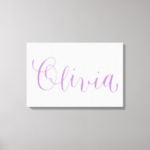 Olivia - Modern Calligraphy Name Design Canvas Print